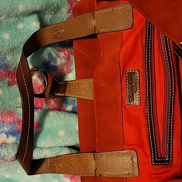 Dooney and Bourke Red Suede Bag - Picture 12 of 17